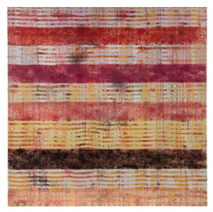 MITCHELL McAULEY (1962-), Landline 21 (Earth), acrylic on canvas, signed and titled verso, with Mars Gallery receipt and catalogue 100 x 100cm