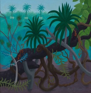 ANNE MARIE GRAHAM (b.1925), Entrance to Rainforest, Queensland, 1999, oil on canvas, signed and dated lower right, 35 x 35cm; framed 42 x 42cm. Provenance:&nbsp;Leonard Joel, The Sunday Art Sale, Melbourne, 28/02/2010, Lot No. 19.