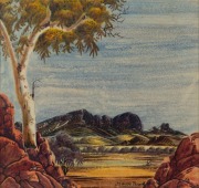 CLAUDE PANNKA (1928 - 1972) (Valley with gum tree on left), watercolour, signed lower right, 45 x 47cm; framed 57 x 59cm Provenance:&nbsp;Leonard Joel, The Sunday Art Sale, Melbourne, 29/08/2010, Lot No. 72.