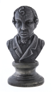 Benjamin DISRAELI (English Prime Minister) novelty pewter pepper pot, height 9cm.
