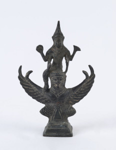 165 · An Indian Hindu deity statue, cast metal, 19/20th century, 16.5cm high