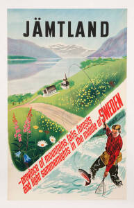 c1955 "Jamtland" &nbsp;Swedish travel poster with artwork by Eleman. 99 x 62cm