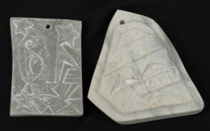 119 · TALC ALF (Cornelius Johan Alferink), two carved talc sculptures, Flinders Rangers, South Australian origin. ​​​​​​​10cm and 12cm high