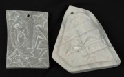 TALC ALF&nbsp;(Cornelius Johan Alferink), two carved talc sculptures, Flinders Rangers, South Australian origin. ​​​​​​​10cm and 12cm high
