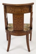 An antique Dutch marquetry carver chair with tapestry seat, 18th century,  ​​​​​​​53cm across the arms - 3