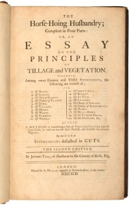 TULL, Jethro. The Horse-Hoing Husbandry, Compleat in Four Parts: Or, An Essay On The Principles Of Tillage and Vegetation. Second edition [Lond. 1743], small folio, in full brown morocco