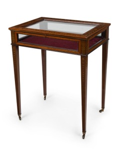 A fine antique English bijouterie table, late 19th century 76cm high x 61cm wide x 45cm deep