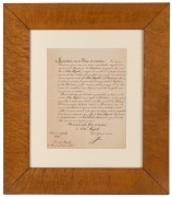 An original letter to King Francis II of The Two Sicilies,sheet size 26.5 x 22cm, mount 33 x 30cm overall