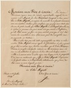 An original letter to King Francis II of The Two Sicilies,sheet size 26.5 x 22cm, mount 33 x 30cm overall - 2