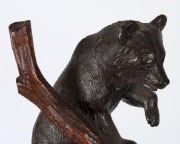 A Black Forest hallstand with carved bear decoration, 19th/20th century, 185cm high&nbsp; - 3