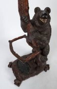 A Black Forest hallstand with carved bear decoration, 19th/20th century, 185cm high&nbsp; - 4