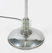 An Art Deco standard lamp, chrome and glass, circa 1930, ​​​​​​​163cm high - 2