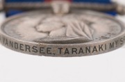 CAMPAIGN MEDAL: NEW ZEALAND MEDAL, silver, undated, engraved to PT. A. VANDERSEE, TARANAKI MY. SRs. - 4