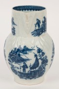 Antique English blue and white&nbsp;sparrow beak porcelain ale jug, 18th century, stamped "S", ​​​​​​​18.5cm high - 2