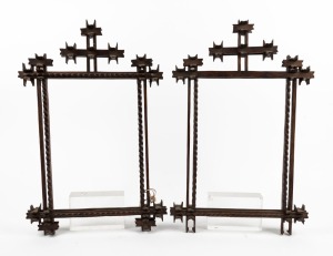 102 · A pair of antique Australian crown of thorns picture frames, late 19th century, 60 x 40cm each overall, (internal 37 x 24cm)