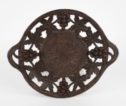 A Black Forest musical compote, 19th century, bearing original lithograph label to base, ​​​​​​​10cm high, 33cm wide - 2