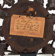 A Black Forest musical compote, 19th century, bearing original lithograph label to base, ​​​​​​​10cm high, 33cm wide - 3