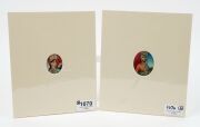 Two antique Indian miniature portrait paintings on ivory, 19th century, the larger 5cm high - 3
