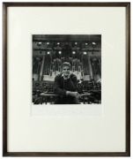 ARNOLD NEWMANN black and white photograph portrait of conductor Stewart Robertson. Signed by the photographer and endorsed to Peter Meckel. 31 x 27cm, 58 x 48cm overall - 2