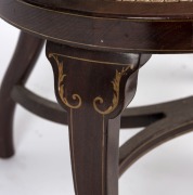 An antique English parlour chair in the Sheraton style, mahogany with inlay and penwork decoration, 1900, - 3