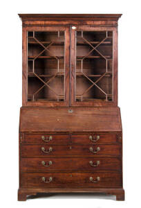 George III mahogany bureau bookcase. Height 220cm, width 127cm, depth 54cm. Provenance: Sothebys "RIVKIN COLLECTION" (lot 430)&nbsp;