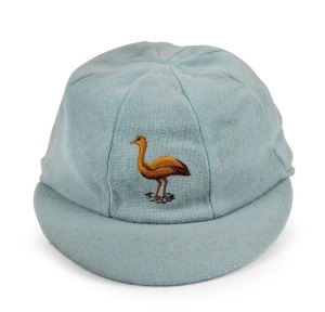 EMU CRICKET CLUB (New South Wales): Baggy blue pure wool cap with emu logo embroidered to front panel; fine condition.