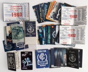 CARLTON MEMBERSHIP CARDS: 1980 - 2020 accumulation, incl. Pensioner types, (50+).