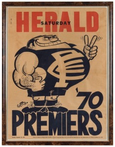 1970 WEG Premiership poster, attractively framed & glazed, overall 72 x 57cm.