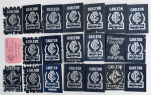 CARLTON MEMBERSHIP CARDS: A range of 1950s, 1960s and 1970s cards including 1977 and 1979 Pensioner types. (Total: 21).