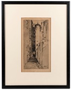 J. S. C. SIMPSON, Advocate's Close Edinburgh, dry point engraving, titled and signed in the lower margin, 33 x 18cm, 54 x 41cm overall - 2