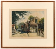 LUCIEN VEDER (1902–1978), Barbizon - Atelier J.F. Millet, hand-coloured etching, titled and signed "Le Garf" in lower margin, ​​​​​​​17 x 33.5cm, 43 x 49cm overall - 2