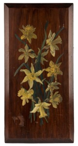 ARTIST UNKNOWN, Daffodils, oil on wood panel, 60 x 30cm