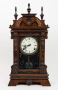 OWARI&nbsp;rare Japanese antique parlour clock in timber case, time and strike movement, circa 1900. 59cm high