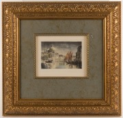 A group of European and English etchings, lithographs and prints, mostly framed and glazed, (11 items), the largest 70 x 55cm overall - 8