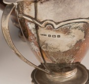 Antique sterling silver teapot, and two christening mugs, 19th/20th century, 980 grams total including handle - 3