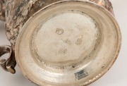Antique sterling silver teapot, and two christening mugs, 19th/20th century, 980 grams total including handle - 4