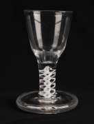 A Georgian air twist toasting glass, 18th century, 10cm high