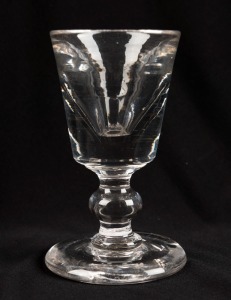 A Georgian toast master's glass, 18th century, 10cm high