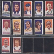 1934 Amalgamated Press: Sportsmen of the World, complete set of trade cards (32), including Charles Kingsford Smith, Jim Mollison, Alan Cobham, Max Baer, Bill Woodfull, Don Bradman and Jack Crawford. - 2