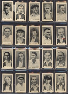 1932 Godfrey Phillips (Aust.) Pty Ltd "Test Cricketers 1932-1933" complete set [38], mainly VF/EF condition.