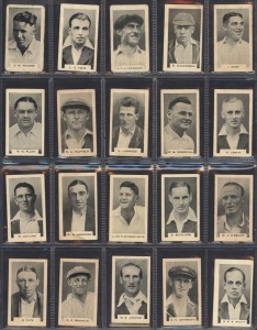 1932 Godfrey Phillips (Aust.) Pty Ltd "Test Cricketers 1932-1933" complete set [38], mainly G/VG condition.