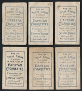 W.D. & H.O.WILLS: 1905 "Past & Present Champions", the complete set of six Carlton "Capstan" Cigarette or Tobacco cards, (6). - 2