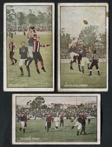 SNIDERS & ABRAHAMS: "Australian Football - Incidents in Play", the three cards featuring Carlton, (3).