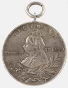 1901 Queen Victoria Empress of India, silver Army Temperance Medal, 36mm. - 2