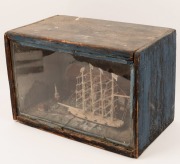 A folk art maritime diorama, 19th century, 26cm high, 38cm wide, 23cm deep - 3