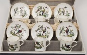 ROYAL WORCESTER English porcelain demi-tasse set in original box, black factory marks, ​​​​​​​the saucers 12cm diameter - 2