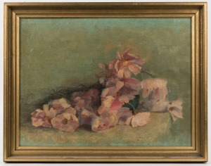 ARTIST UNKNOWN, floral still life, oil on board, 36 x 48cm, 46 x 44cm overall