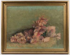 ARTIST UNKNOWN, floral still life, oil on board, ​​​​​​​36 x 48cm, 46 x 44cm overall