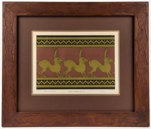 CHRISTOPHER DRESSER, Rabbit Frieze, wall paper design, framed and mounted, 57 x 67cm overall