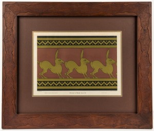 CHRISTOPHER DRESSER, Rabbit Frieze, wall paper design, ​​​​​​​framed and mounted, 57 x 67cm overall